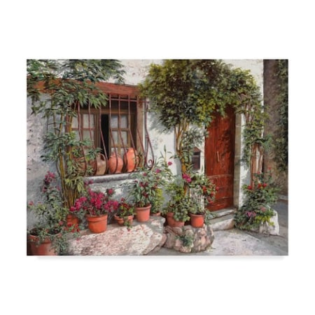 Guido Borelli 'I Vasi Dietro La Grata' Canvas Art,35x47